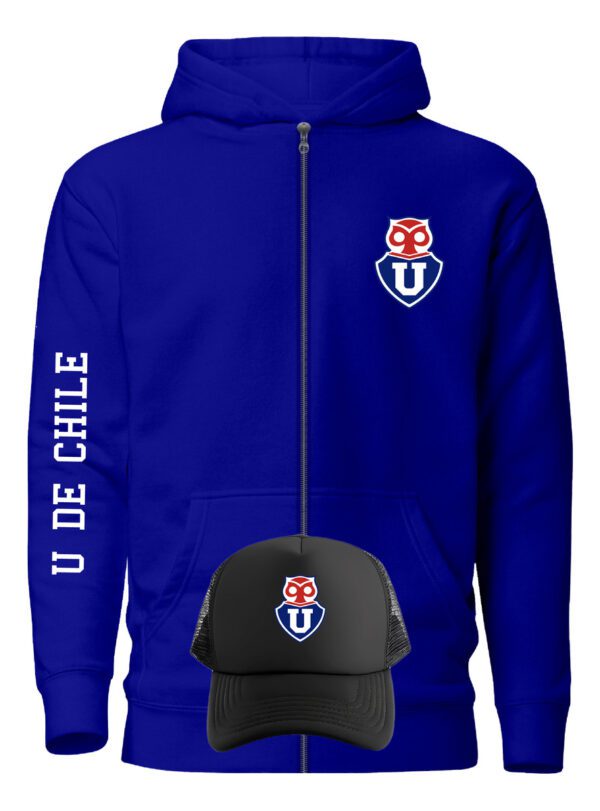 Poleron Con Cierre U De Chile + Gorro/jockey - Futbol Chileno - Estampaking - Imagen 7