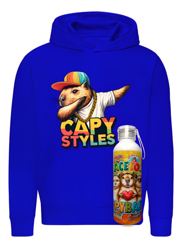 Poleron Capibara + Botella En Aluminio 750ml - Capy Style - Carpincho Honestidad Sinceridad - Estampaking - Imagen 11