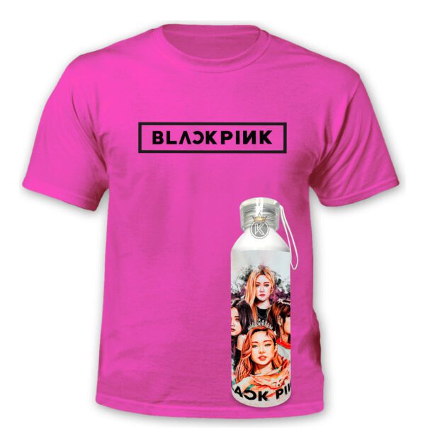 Polera Black Pink + Botella Aluminio 750ml - Estampaking - Imagen 13