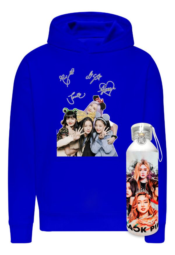 Poleron Blackpink + Botella En Aluminio 750ml - Grupo Surcoreano - Musica - Isoo, Jennie, Rosé Y Lisa - Estampaking - Imagen 13