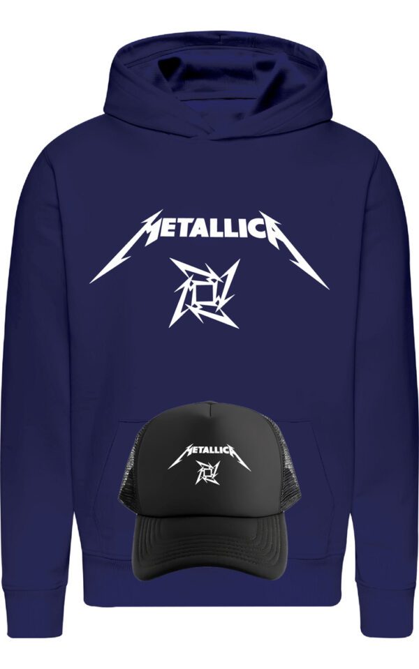 Poleron Metallica + Jockey Gorro - Thrash Meta - Rock - Musica - Estampaking