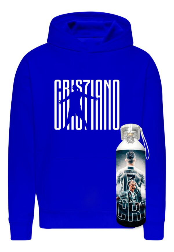 Poleron Cristiano Ronaldo + Botella En Aluminio 750ml - Cr7 - Futbol - Portugues - Jugador - Estampaking - Imagen 13