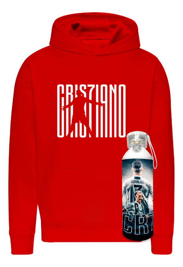 Poleron Cristiano Ronaldo + Botella En Aluminio 750ml - Cr7 - Futbol - Portugues - Jugador - Estampaking - Imagen 25