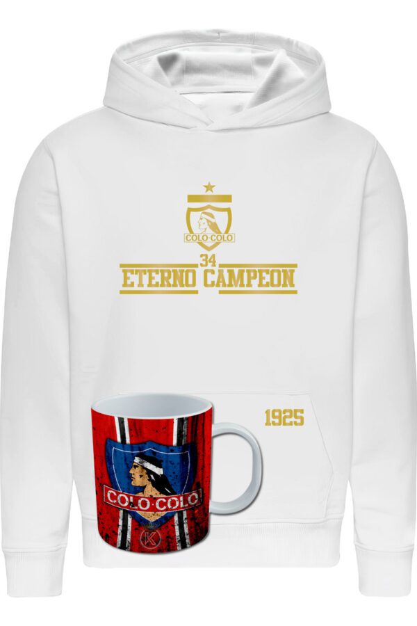 Poleron Colo Colo 34 + Tazon - Copa 34 - Eterno Campeon - Futbol Chileno - Desde 1925 - Estampaking - Imagen 10