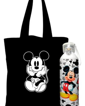 Tote Bag Mickey Mouse N + Botella En Aluminio - Estampaking
