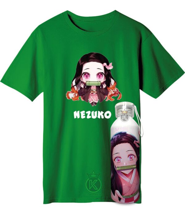 Polera Nezuko Kamado + Botella Aluminio 750ml - Estampaking - Imagen 18