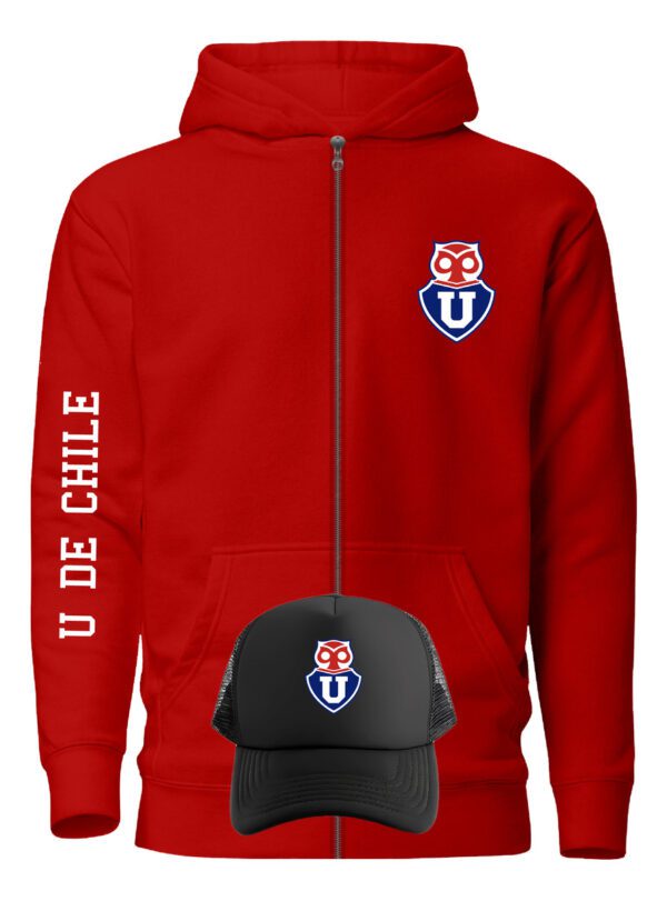 Poleron Con Cierre U De Chile + Gorro/jockey - Futbol Chileno - Estampaking - Imagen 13