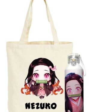 Tote Bag Nezuko + Botella En Aluminio 750ml - Estampaking