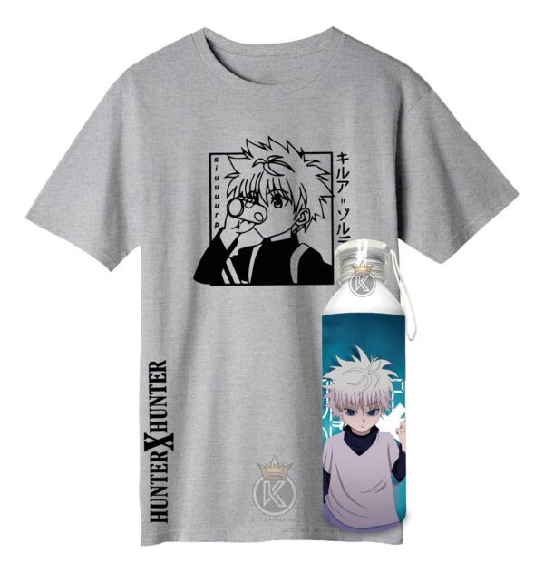 Polera Killua + Botella En Aluminio 750ml - Estampaking - Imagen 22