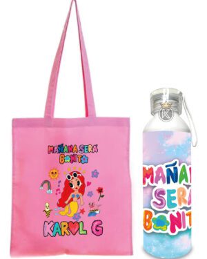 Tote Bag Karol G Bichota R + Botella Aluminio - Estampaking
