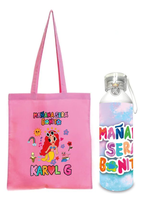 Tote Bag Karol G Bichota R + Botella Aluminio - Estampaking