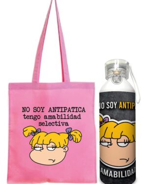 Tote Bag Bolsa Angelica R + Botella En Aluminio -estampaking