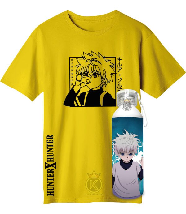 Polera Killua + Botella En Aluminio 750ml - Estampaking - Imagen 19