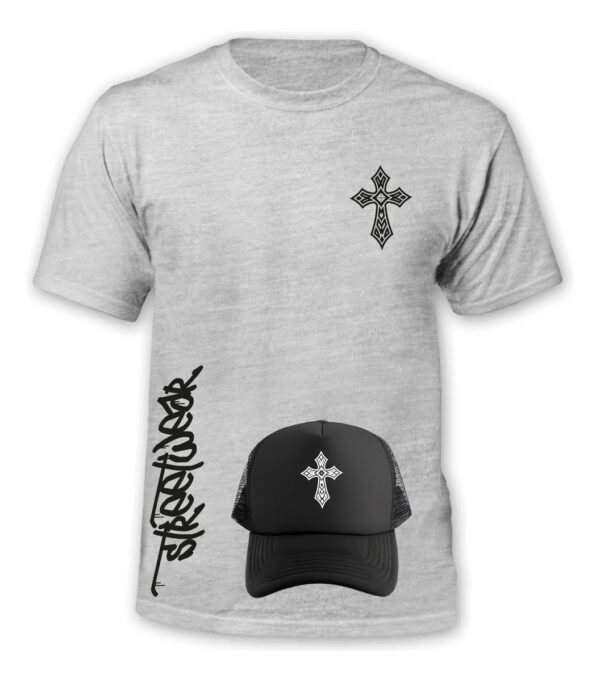 Polera Drip + Jockey Gorro - Cruces 1 - Estampaking - Imagen 4