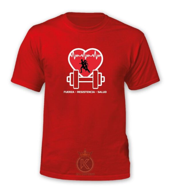 Polera Gym - Vida Salud Pesas Corazón - Estampaking - Imagen 11