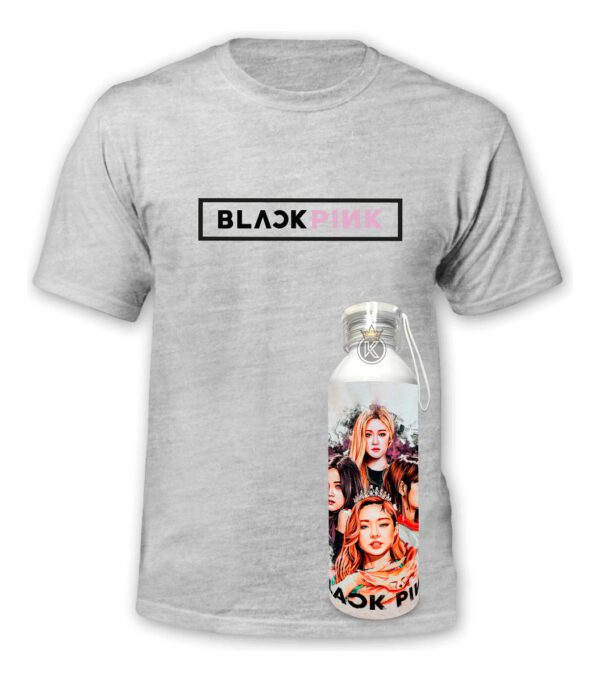 Polera Black Pink + Botella Aluminio 750ml - Estampaking - Imagen 7