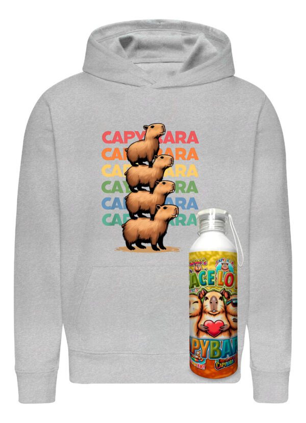 Poleron Capibara + Botella En Aluminio 750ml - = Edición 2 Carpincho Honestidad Sinceridad - Estampaking - Imagen 17