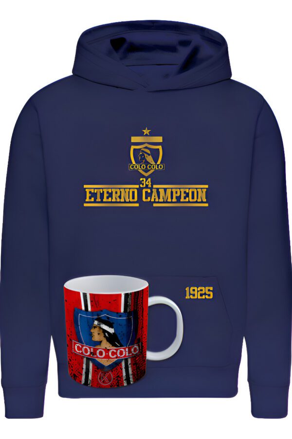 Poleron Colo Colo 34 + Tazon - Copa 34 - Eterno Campeon - Futbol Chileno - Desde 1925 - Estampaking - Imagen 7