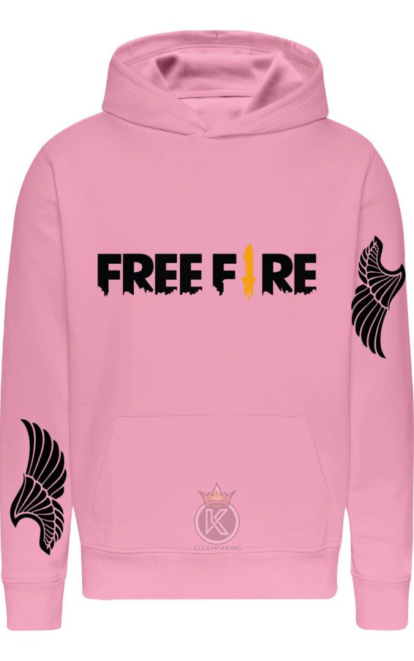 Polerón Free Fire - Juego De Sobrevivencia - Asas Alas Mochila Angelical - Estampaking - Imagen 5