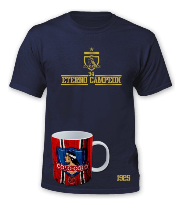Polera Colo Colo + Tazon - Futbol - Estampaking