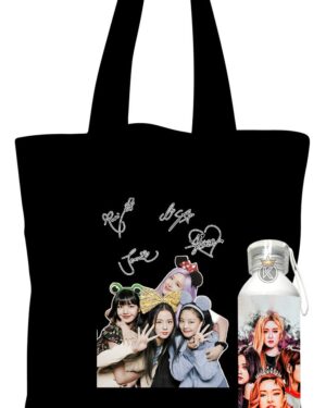 Tote Bag Bolsa Blackpink + Botella En Aluminio - Estampaking