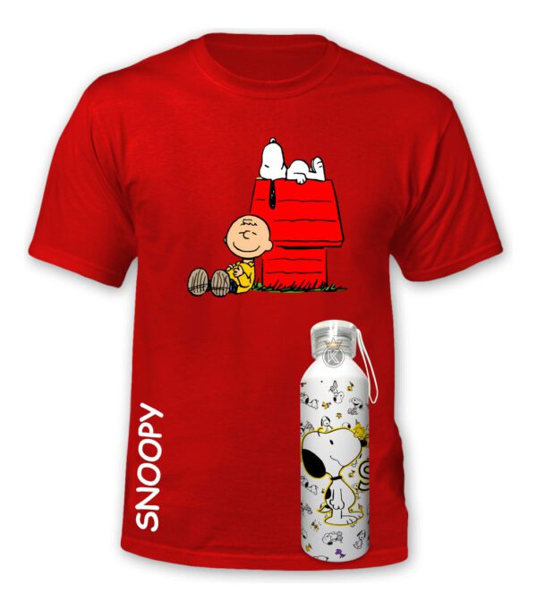 Polera Snoopy + Botella En Aluminio - Charlie - Estampaking - Imagen 19