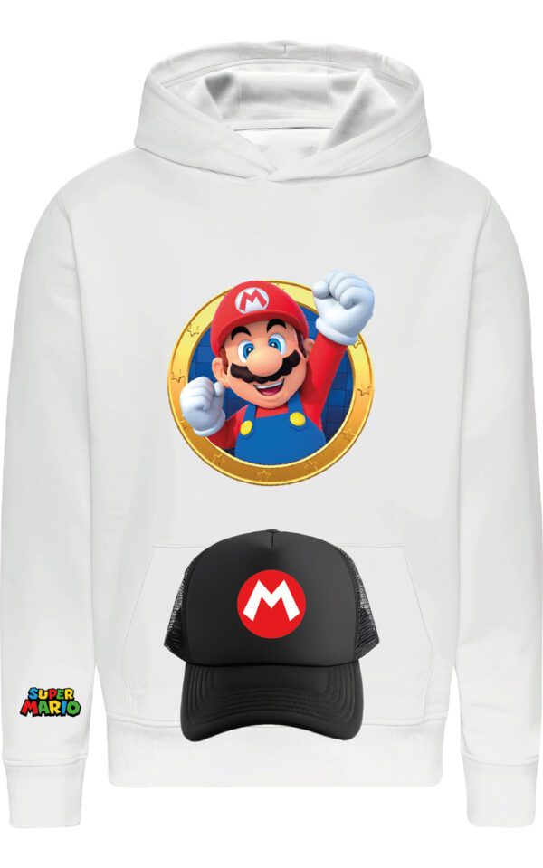Poleron + Jockey Gorro Mario Bros - Nintendo - Videojuegos - Niños - Mario Bros - Estampaking - Imagen 13