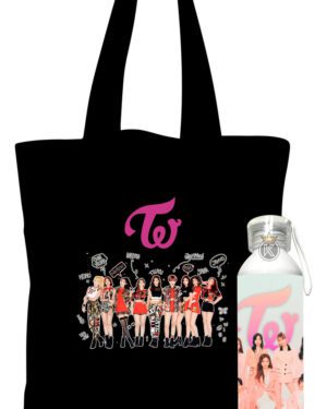 Tote Bag Bolsa Twice + Botella En Aluminio Mus - Estampaking
