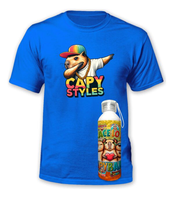 Polera Capibara + Botella Aluminio - Capy Style -estampaking - Imagen 16