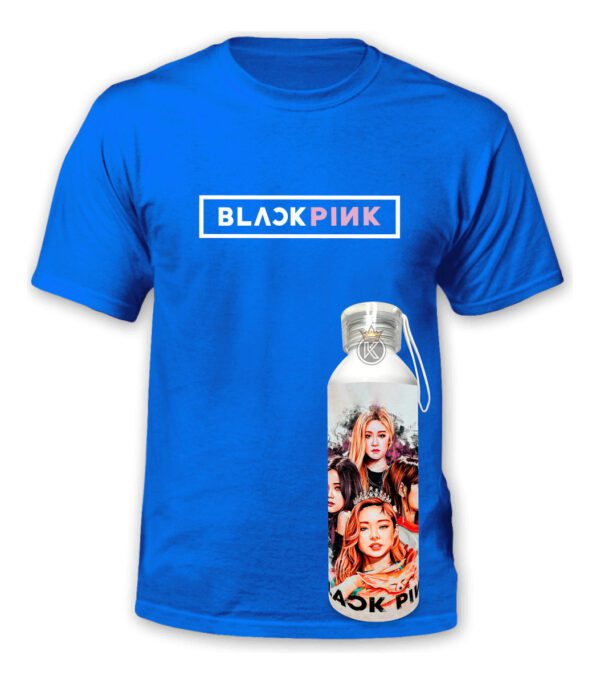 Polera Black Pink + Botella Aluminio 750ml - Estampaking - Imagen 19