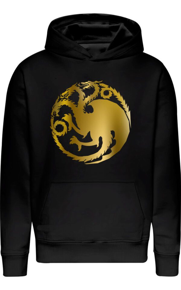Poleron Casa De Dragones - Nueva Serie - House Of Dragon - Dracarys - Metalizado - Oro - Estampaking - Imagen 3