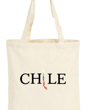 Tote Bag Bolsa Chile - Mapa - Chilito Color - Estampaking