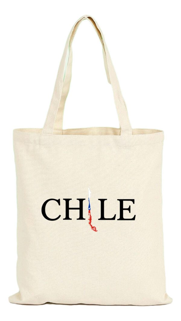 Tote Bag Bolsa Chile - Mapa - Chilito Color - Estampaking